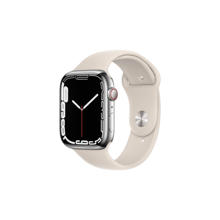 Montre Connectée Apple Watch Series 7 Cellulaire 45mm Argent Acier inoxydable Av… — Reconditionné Garanti 12 mois · Smarty Paris